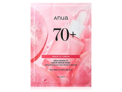 Тканевая маска для лица с персиком для гладкой и сияющей кожи ANUA Peach 70 Niacin Serum Mask (8809640734021)