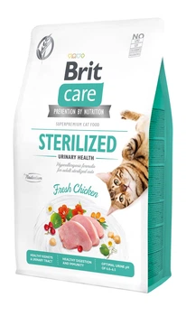 Корм Brit Care Cat Grain Free Sterilized Urinary Health полнорационный беззерновой сухой на основе куриного мяса для стерилизованных кошек 7 кг
