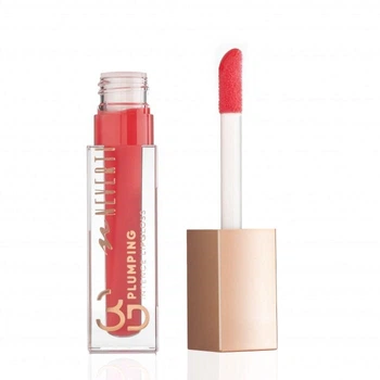 Блеск для губ NEVERTI 3D Plumping Intense Lipgloss 008 Flirty Fizz 4 мл для объема и интенсивного увлажнения губ, эффект пухлых губ и зеркальный блеск