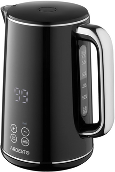 Електрочайник Ardesto Elegance, 1.7л, LED дисплей, подвійні стінки, Otter, чорний глянець (EKL-X53E)