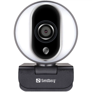 Веб-камера Sandberg Streamer Full HD 30fps автофокус кільцеве освітлення USB чорна