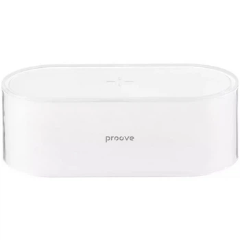 Ночник с аккумулятором Proove Glow 5W 3500K+RGB 1200mAh USB 5V с беспроводной зарядкой 15W White