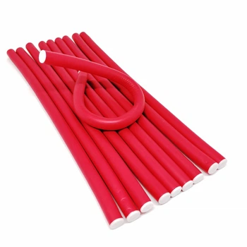 Бигуди-бумеранги Magic Curler из пенорезины, диаметр 12 мм, 10 шт в наборе красные
