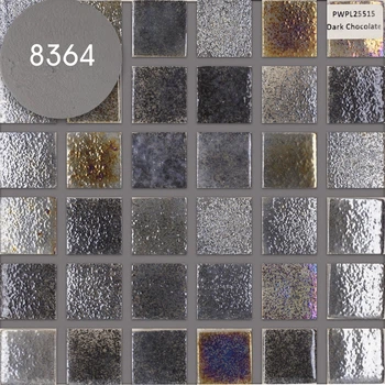 Мозаика АкваМо коричневая,перламутровая PWPL25515 Dark Chocolate 31.7х31.7 стеклянная для ванны, душевой за 1