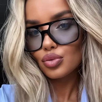 Солнцезащитные очки No Brand авиатор Casual голубые с черным