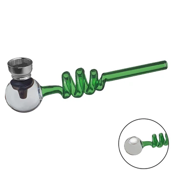 Стеклянная Трубка Для Травы "Herb Pipe Green"