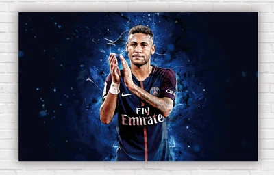 Паперовий плакат "Неймар / Neymar. АРТ" 120х75см