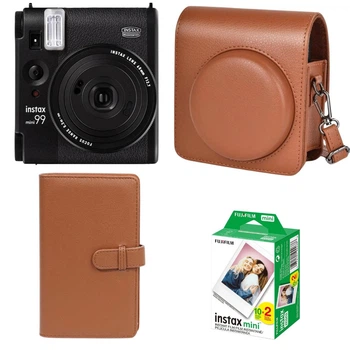 Подарочный набор камера мгновенной печати Fujifilm Instax Mini 99 Brown/Чехол/Фотоальбом (108 фото)/Фотобумага (20 снимков) (Подарочная упаковка)