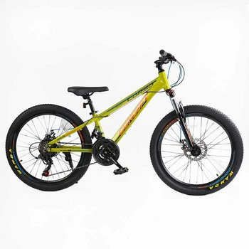 Велосипед Спортивный 24 дюймов Corso CONCEPT CP-010 оборудование Shimano алюминиевая рама 11 дюймов 21 скорость. Black and Yellow (164676)