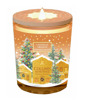 Свеча Апельсин-Корица Новогодняя Collines de Provence Cinnamon Orange 180 г