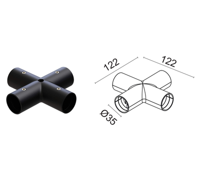 З'єднувач X-подібний Viokef FREEDOM Connector X 02/0906