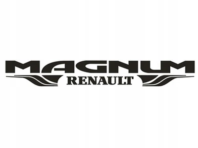 Наклейка на Авто / Грузовики / Фуры / Стекло / Кузов " Renault - Magnum - наклейка на капот " черный цвет