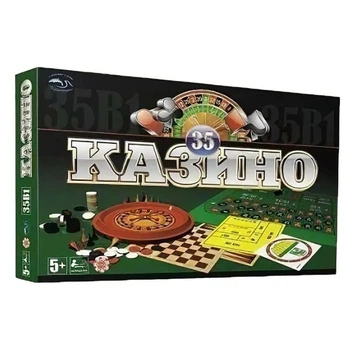 Настольная игра "Казино" 35 в 1 MToys G0002 рулетка, монетки, фишки, шарик для рулетки
