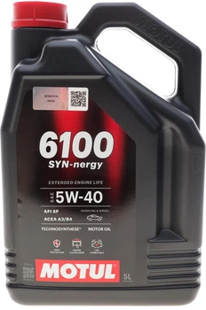 Моторна олива Motul 5W40 Syn-nergy 6100 (API SP) (ACEA A3/B4) 5 л (112963)