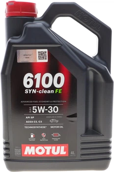 Моторное масло Motul 5W30 Syn-clean FE (API SP) (ACEA C2|C3) 4 л (112924)