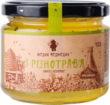 Мед из разнотравья Медик Ведмедик 400 г (0.4 кг) (4820195680452)