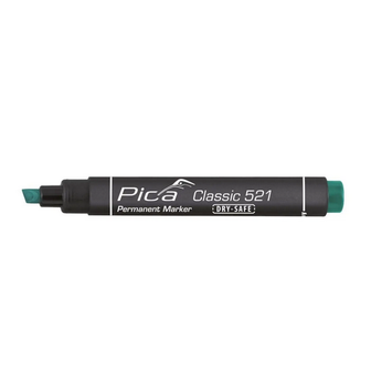 Маркер Pica перманентный Chisel tip, 521/36, со скошенным носиком, зеленый (521/36)