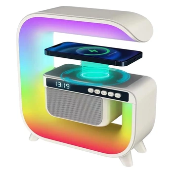 Настольная смарт лампа G-Smart Light HM-G3 RGB с беспроводной зарядкой и Bluetooth колонкой 15W White (3_04502