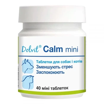 Вітаміни Dolfos (Дольфос) Dolvit Calm Mini 40таб для зменшення стресу у собак і котів