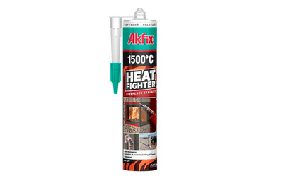 Герметик для печей та камінів Akfix - 280мл x 1500° чорний (SA1501)