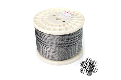 Трос нержавіючий Apro 6мм x 100м (6х19+1x19) DIN 3060 (WR-G6N)