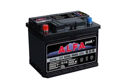 Акумулятор ALFA 62Ah 560A (+ -)