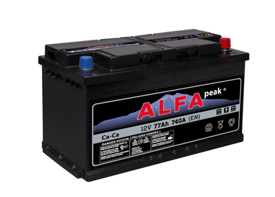 Акумулятор ALFA 77Ah 740A (- +) euro