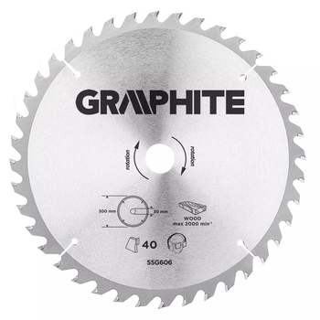 Tarcza do pilarki Graphite 300 x 30 mm 55H606 (5902062997531)