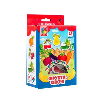 Набор мягких магнитов Vladi Toys Мой мир "ФруктыОвощи" VT3106-11