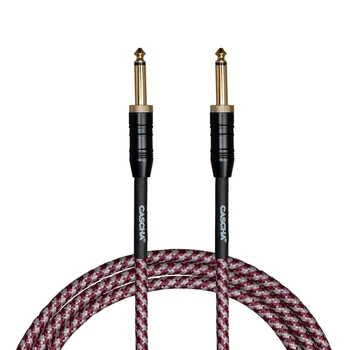 Кабель інструментальний Cascha CCP-G2SRD3 (Professional Line Guitar Cable, Tweed Red, 3 м)