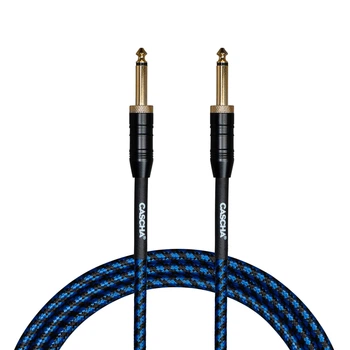 Кабель інструментальний Cascha CCP-G2SBL3 (Professional Line Guitar Cable, Tweed Blue, 3 м)