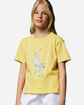 Підліткова вкорочена футболка для дівчинки Ralph Lauren 950845486 152 см Жовта (1159819043)