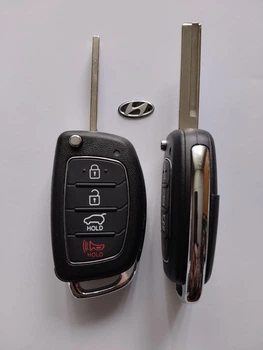 Корпус викидного ключа Hyundai Mistra HB20 SANTA FE IX35 IX45 Accent I40 Galakeys 3 кнопки + паніка (03-16)