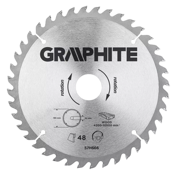 Диск для пилки Graphite 190 x 30 мм 57H670 (5902062576705)