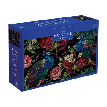 Пазлы Interdruk "Secret Garden №7" - "павлины в цветах" 48х67 см 1000 шт (370068)