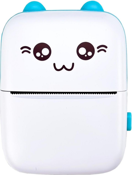 Портативный детский карманный мини термопринтер для печати с телефона Mini Printer Синий