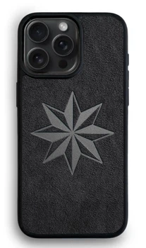 Чехол из премиальной Алькантары для iPhone 16 Pro Max Star черный