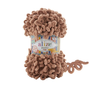 Пряжа для вязания ALIZE PUFFY FINE 261 ализе пуффи файн фантазийная нить плюшевая