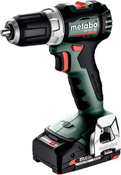 Аккумуляторная бесщеточная дрель-шуруповерт Metabo BS 18 L BL 18 В + два аккумулятора 2 А⋅ч LiPower + зарядное устройство SC 30 metaBOX 145 (613155500)