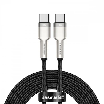 Кабель Baseus Cafule Metal Type-C to Type-C 100W (2m) black (CATJK-D01)