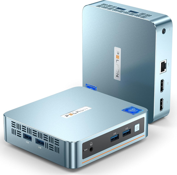 Мини ПК PELADN WI-4 / Intel Celeron Processor N5095 / RAM 8GB / SSD 256GB / 2 x HDMI / LAN / Wi-Fi 5 / Bluetooth 4.2 / Windows 11 / Blue
