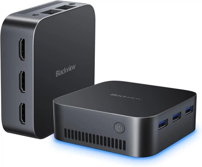 Міні ПК Blackview MP80 / Intel N95 / RAM 16GB / SSD 512GB / Intel UHD Graphics / 3 x HDMI / 2 x LAN / Wi-Fi 5 / Bluetooth 4.2 / Windows 11 / Black