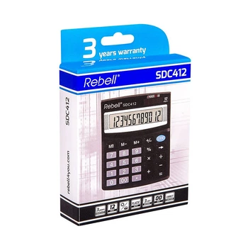 Калькулятор Rebell, 12 разрядный, (SDC-412 BX)