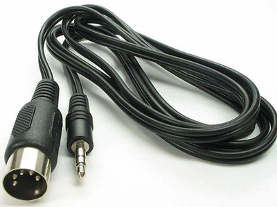 Кабель 5 pin DIN на штекер Jack 3.5 стерео (праве розпаювання) довжина 1.2 метра 3335#