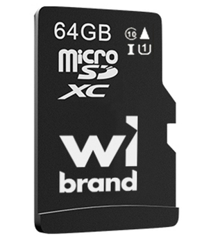 Карта памяти Wibrand 64GB Class 10, адаптер SD, microSDXC