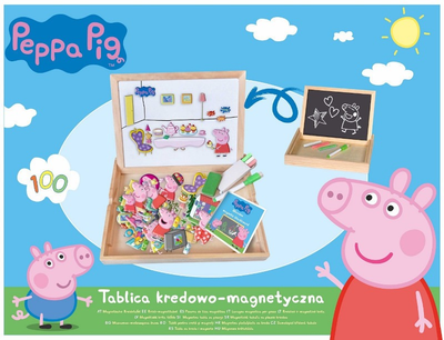 Дошка Hh Poland Peppa Pig магнітна з крейдою (5907757064697)