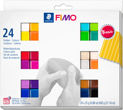 Набір полімерної глини Fimo Soft Basic 24 кольори x 25 г (4007817053454)