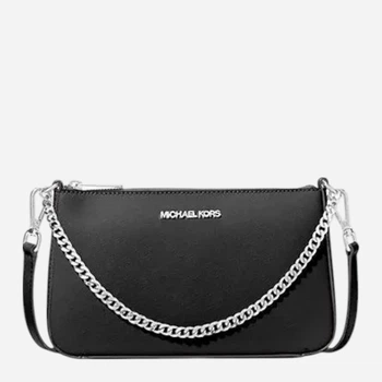 Сумка кросс-боди через плечо женская с натуральной кожи маленькая Michael Kors 48S0GTVU9L Черная (193599464480)