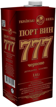 Вино Порт вин 777 червоне напівсолодке 1 л 14.5% (4820275980014)