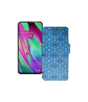 Чохол-книжка з екошкіри для телефону Samsung Galaxy A40 (A405) Фешн синій